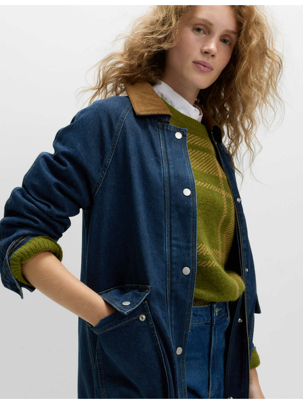 Marks & Spencer Džínsový podlhovastý kabát Marks & Spencer námorná modrá