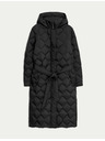 Marks & Spencer Prešívaný kabát s perím a páperím, so cik-cak vzorom Marks & Spencer čierna