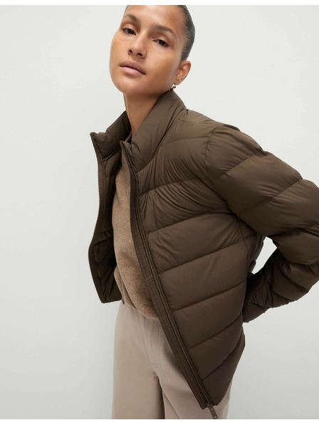 Marks & Spencer Prešívaná skladateľná bunda s perím a páperím Marks & Spencer hnedá