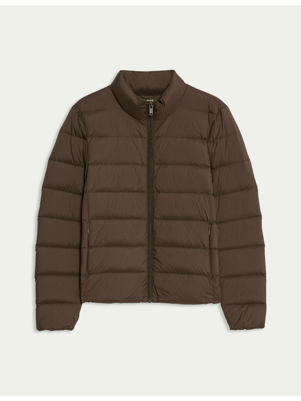 Marks & Spencer Prešívaná skladateľná bunda s perím a páperím Marks & Spencer hnedá