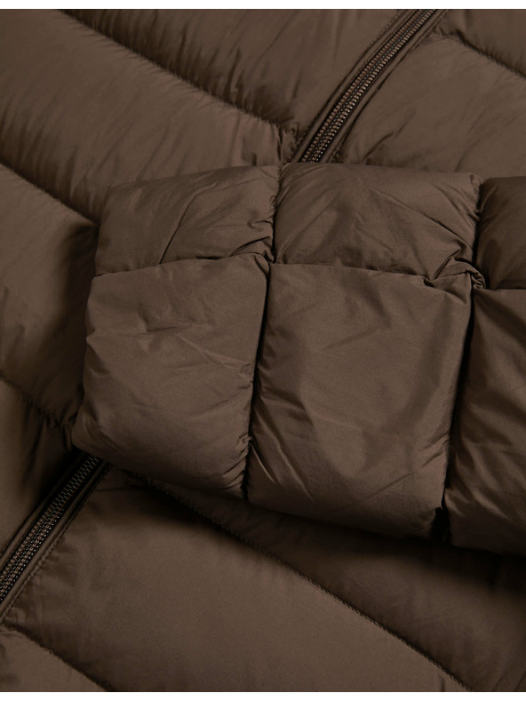 Marks & Spencer Prešívaná skladateľná bunda s perím a páperím Marks & Spencer hnedá