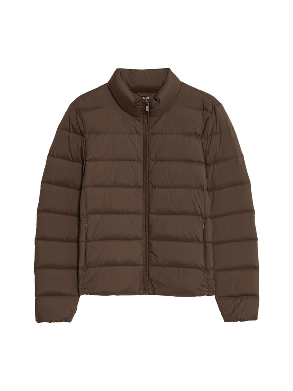 Marks & Spencer Prešívaná skladateľná bunda s perím a páperím Marks & Spencer hnedá