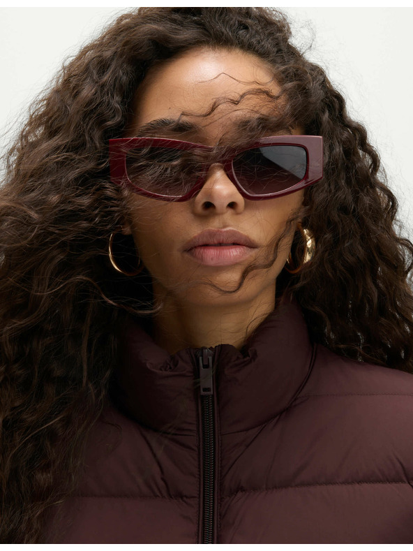 Marks & Spencer Prešívaná skladateľná bunda s perím a páperím Marks & Spencer červená