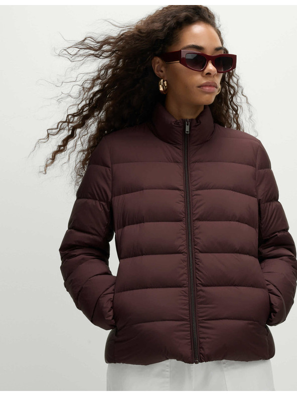 Marks & Spencer Prešívaná skladateľná bunda s perím a páperím Marks & Spencer červená