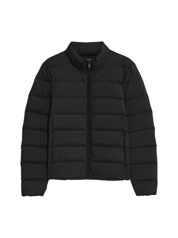 Marks & Spencer Prešívaná skladateľná bunda s perím a páperím Marks & Spencer čierna