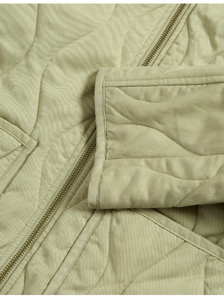 Marks & Spencer Prešívaná bunda so stojačkou Marks & Spencer zelená