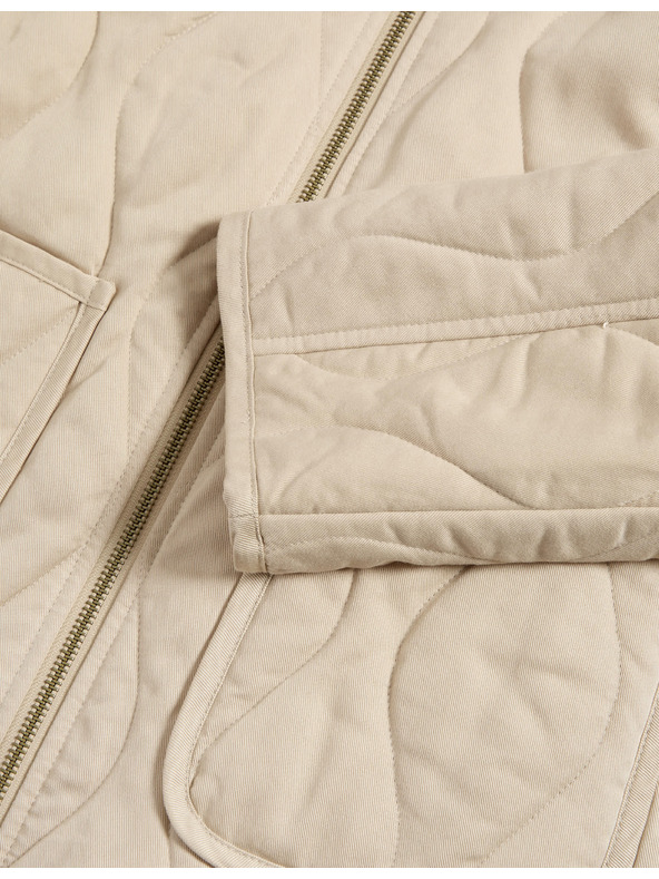 Marks & Spencer Prešívaná bunda so stojačkou Marks & Spencer béžová