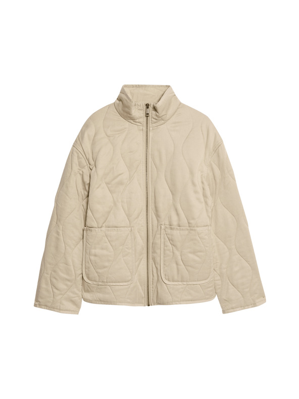 Marks & Spencer Prešívaná bunda so stojačkou Marks & Spencer béžová