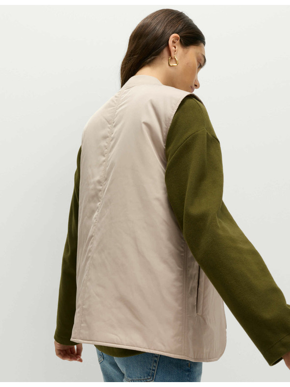 Marks & Spencer Zateplená vesta Marks & Spencer béžová