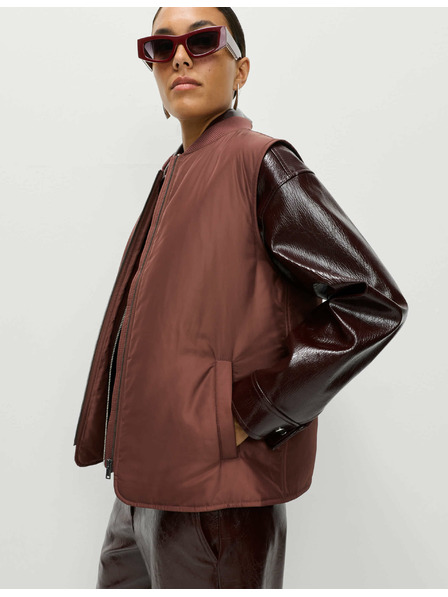 Marks & Spencer Zateplená vesta Marks & Spencer hnedá