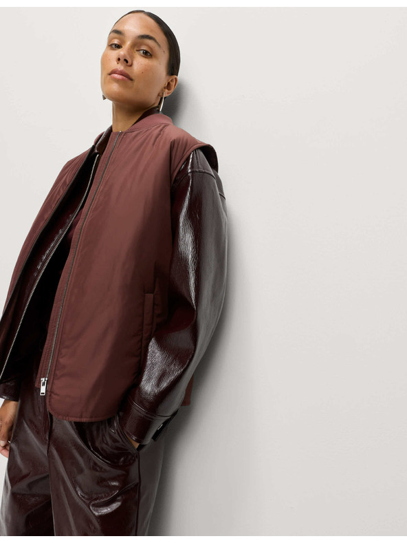 Marks & Spencer Zateplená vesta Marks & Spencer hnedá