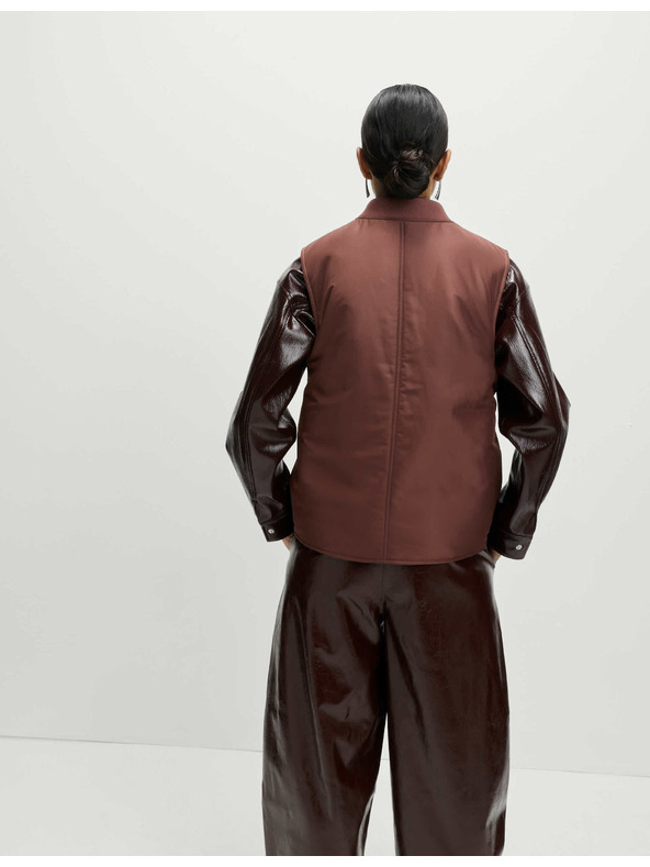 Marks & Spencer Zateplená vesta Marks & Spencer hnedá