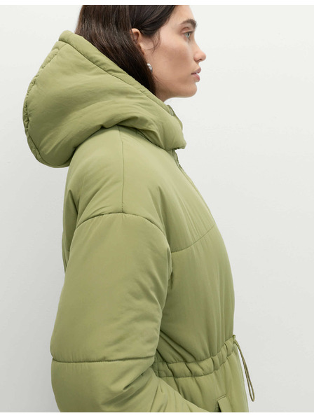 Marks & Spencer Dlhý prešívaný kabát s kapucňou s technológiou Thermowarmth™ Marks & Spencer zelená