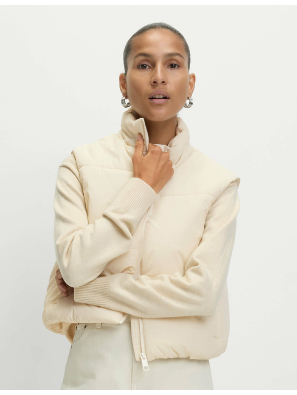 Marks & Spencer Krátka prešívaná vesta s technológiou Thermowarmth™ Marks & Spencer béžová