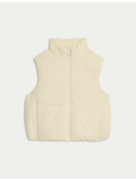 Marks & Spencer Krátka prešívaná vesta s technológiou Thermowarmth™ Marks & Spencer béžová