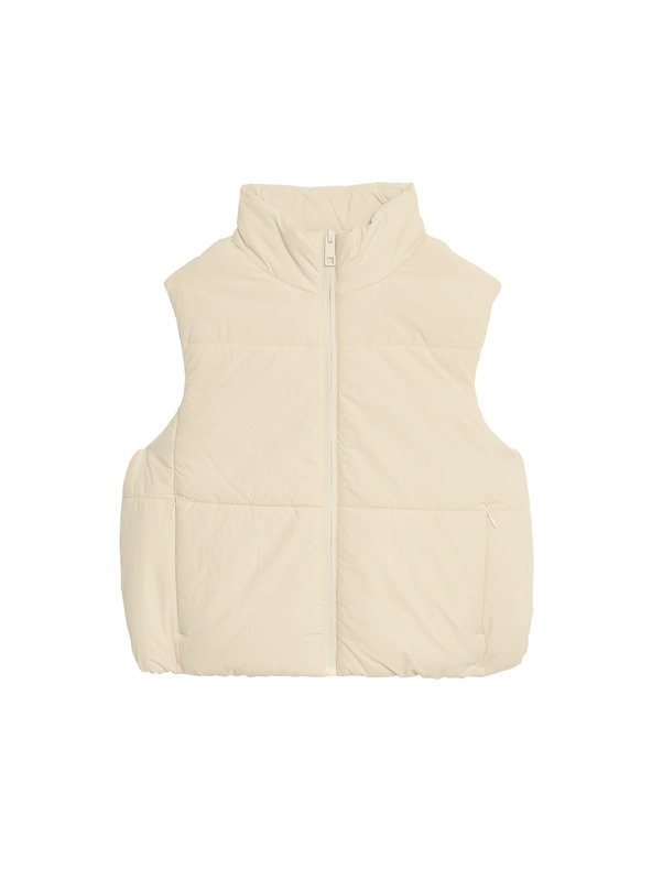 Marks & Spencer Krátka prešívaná vesta s technológiou Thermowarmth™ Marks & Spencer béžová