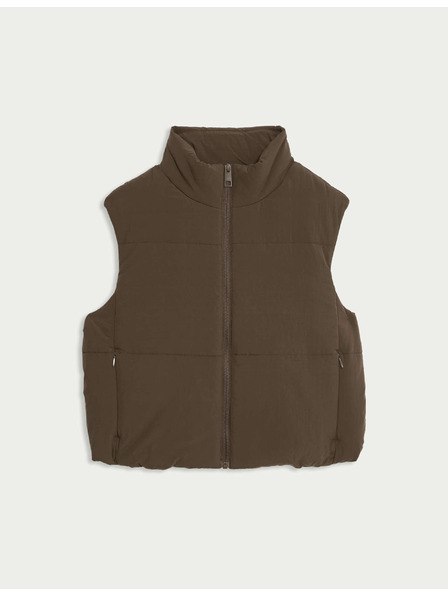 Marks & Spencer Krátka prešívaná vesta s technológiou Thermowarmth™ Marks & Spencer hnedá