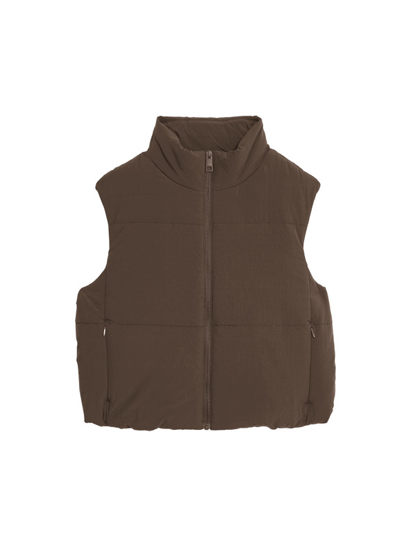Marks & Spencer Krátka prešívaná vesta s technológiou Thermowarmth™ Marks & Spencer hnedá