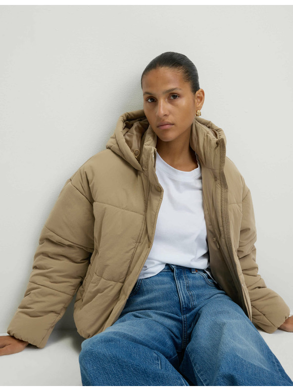 Marks & Spencer Prešívaná bunda s kapucňou s technológiou Thermowarmth™ Marks & Spencer hnedá