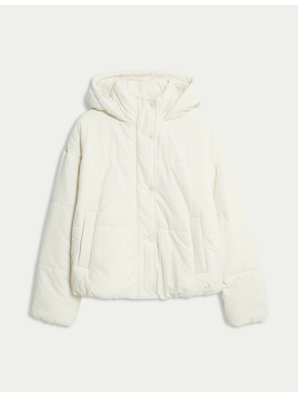 Marks & Spencer Prešívaná bunda s kapucňou s technológiou Thermowarmth™ Marks & Spencer béžová