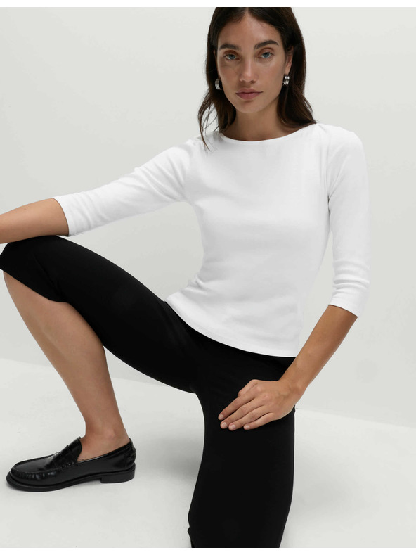 Marks & Spencer Top úzkeho strihu, z čistej bavlny Marks & Spencer biela