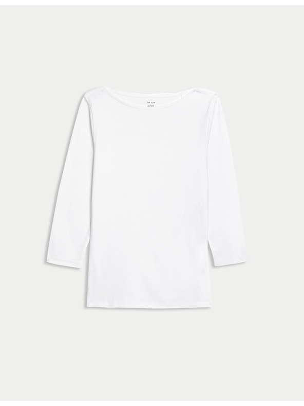 Marks & Spencer Top úzkeho strihu, z čistej bavlny Marks & Spencer biela