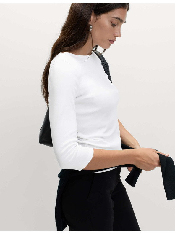 Marks & Spencer Top úzkeho strihu, z čistej bavlny Marks & Spencer biela