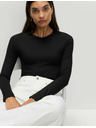 Marks & Spencer Top s dlhými rukávmi tesného strihu Marks & Spencer čierna