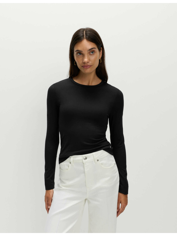 Marks & Spencer Top s dlhými rukávmi tesného strihu Marks & Spencer čierna