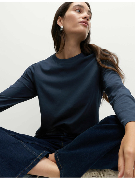 Marks & Spencer Top z čistej bavlny pre každodenné nosenie Marks & Spencer námorná modrá