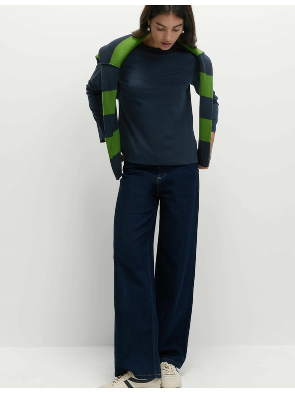 Marks & Spencer Top z čistej bavlny pre každodenné nosenie Marks & Spencer námorná modrá