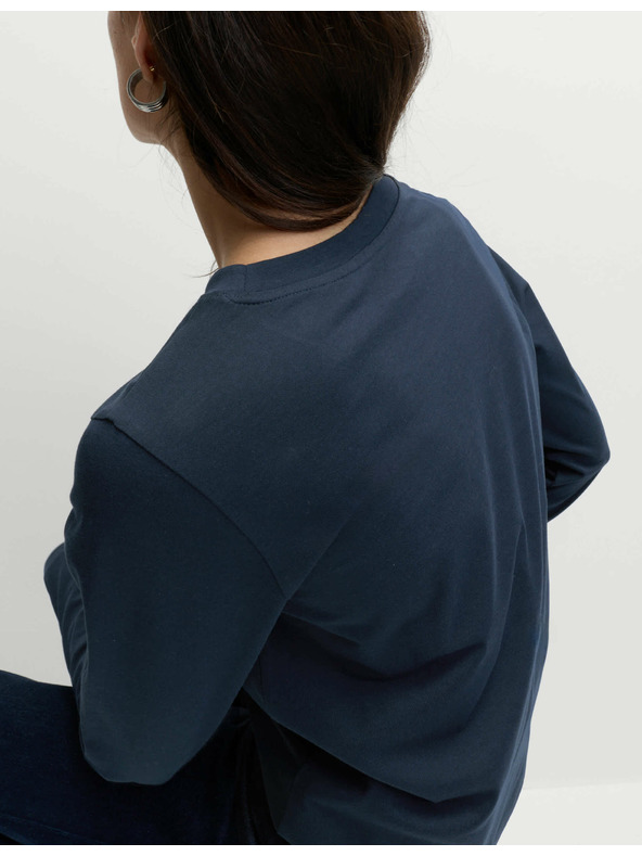 Marks & Spencer Top z čistej bavlny pre každodenné nosenie Marks & Spencer námorná modrá