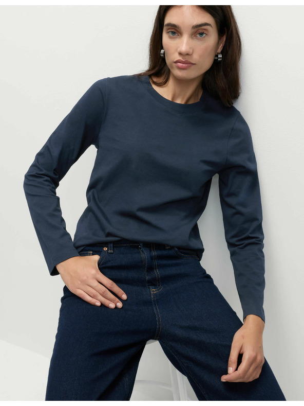 Marks & Spencer Top z čistej bavlny pre každodenné nosenie Marks & Spencer námorná modrá