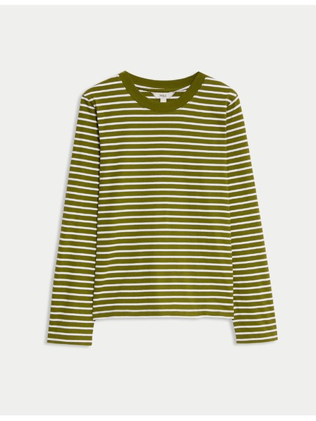 Marks & Spencer Top z čistej bavlny pre každodenné nosenie Marks & Spencer zelená