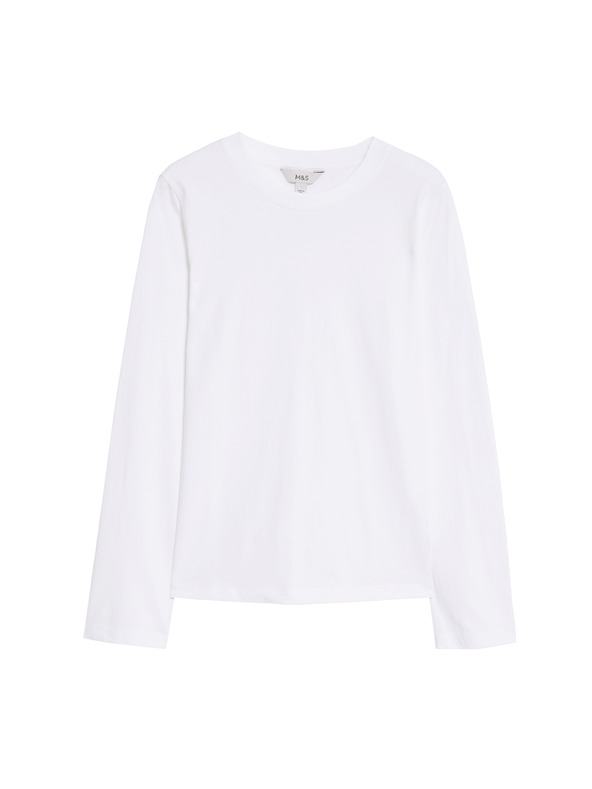 Marks & Spencer Top z čistej bavlny pre každodenné nosenie Marks & Spencer biela