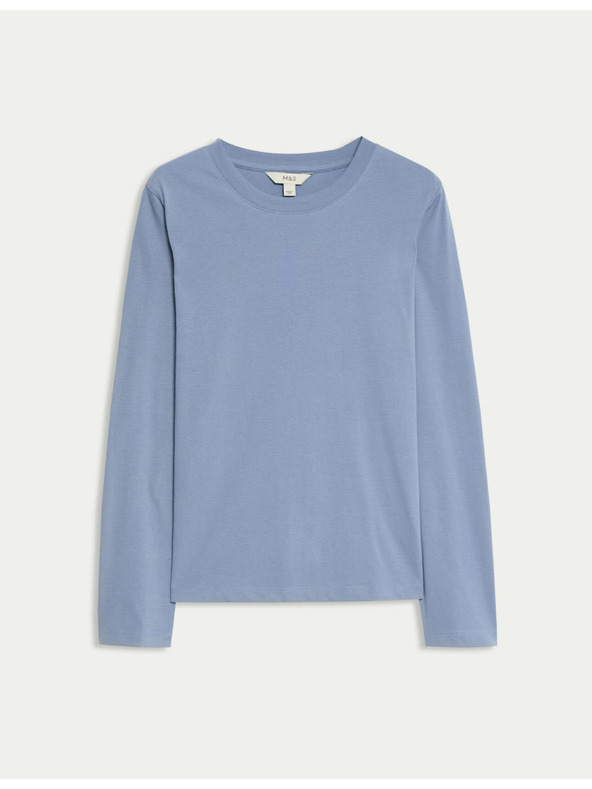 Marks & Spencer Top z čistej bavlny pre každodenné nosenie Marks & Spencer modrá