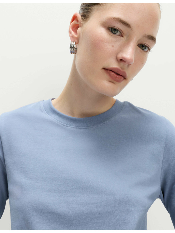 Marks & Spencer Top z čistej bavlny pre každodenné nosenie Marks & Spencer modrá