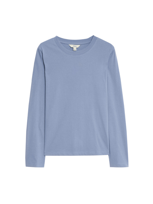 Marks & Spencer Top z čistej bavlny pre každodenné nosenie Marks & Spencer modrá