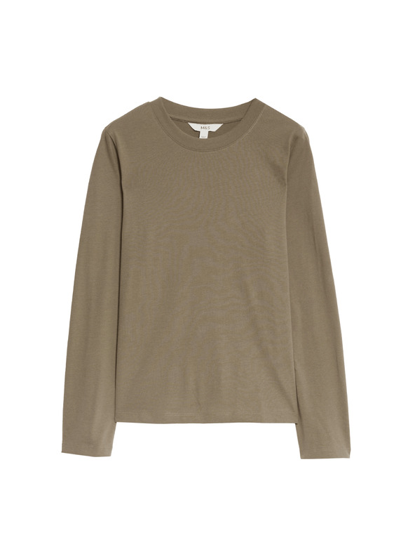 Marks & Spencer Top z čistej bavlny pre každodenné nosenie Marks & Spencer zelená