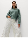 Marks & Spencer Skrátená farbená mikina z čistej bavlny Marks & Spencer zelená