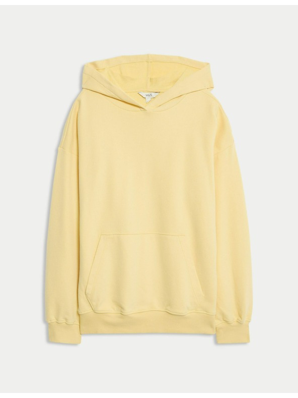 Marks & Spencer Mikina s kapucňou s vysokým podielom bavlny Marks & Spencer béžová