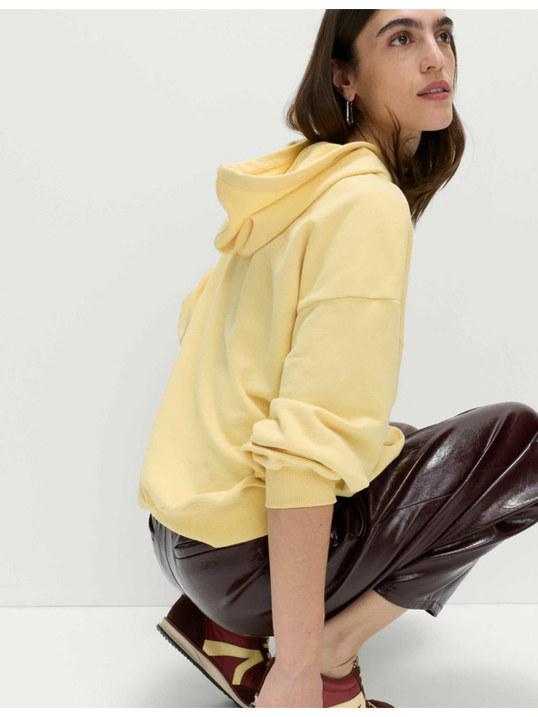 Marks & Spencer Mikina s kapucňou s vysokým podielom bavlny Marks & Spencer béžová