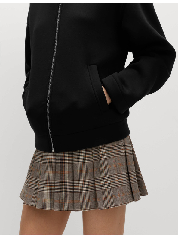 Marks & Spencer Neoprénová mikina na zips, so stojačkou Marks & Spencer čierna