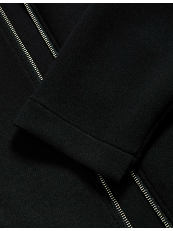 Marks & Spencer Neoprénová mikina na zips, so stojačkou Marks & Spencer čierna