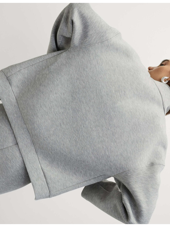 Marks & Spencer Neoprénová mikina na zips, so stojačkou Marks & Spencer šedá