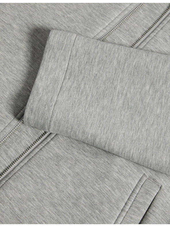Marks & Spencer Neoprénová mikina na zips, so stojačkou Marks & Spencer šedá