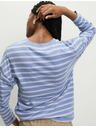 Marks & Spencer Pruhované tričko ku krku z čistej bavlny Marks & Spencer modrá