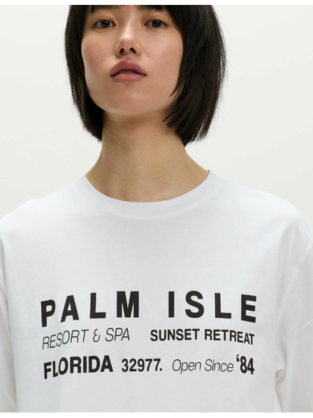 Marks & Spencer Tričko nadmernej veľkosti s nápisom, z čistej bavlny Marks & Spencer hnedá