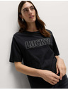 Marks & Spencer Zdobené tričko Lucky z čistej bavlny Marks & Spencer čierna