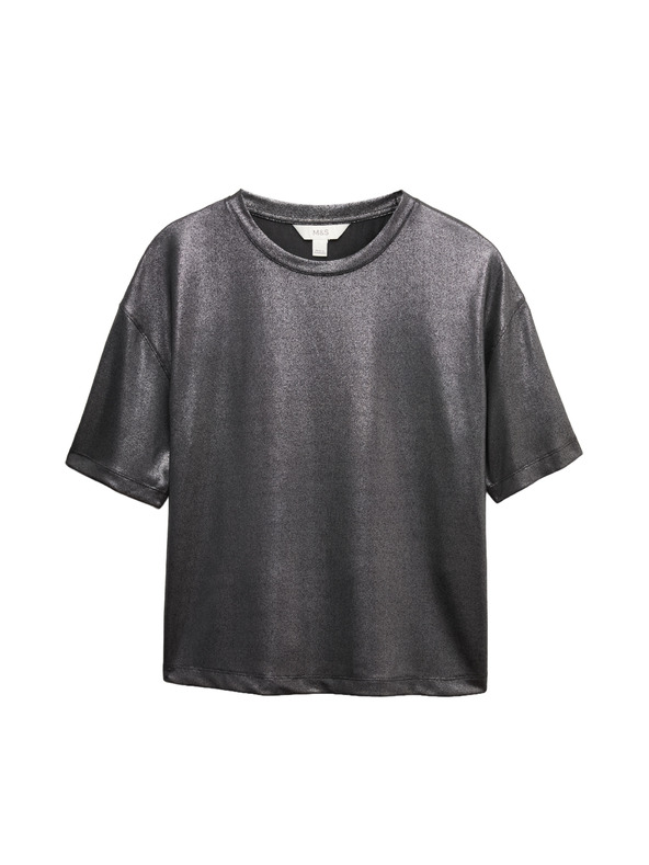 Marks & Spencer Metalické trblietavé tričko Marks & Spencer čierna